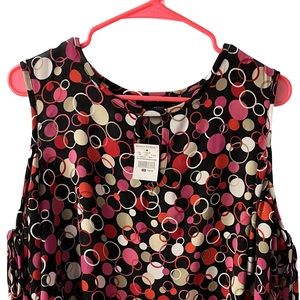 Ashley Stewart  NWT cold shoulder blouse with ties at wrists